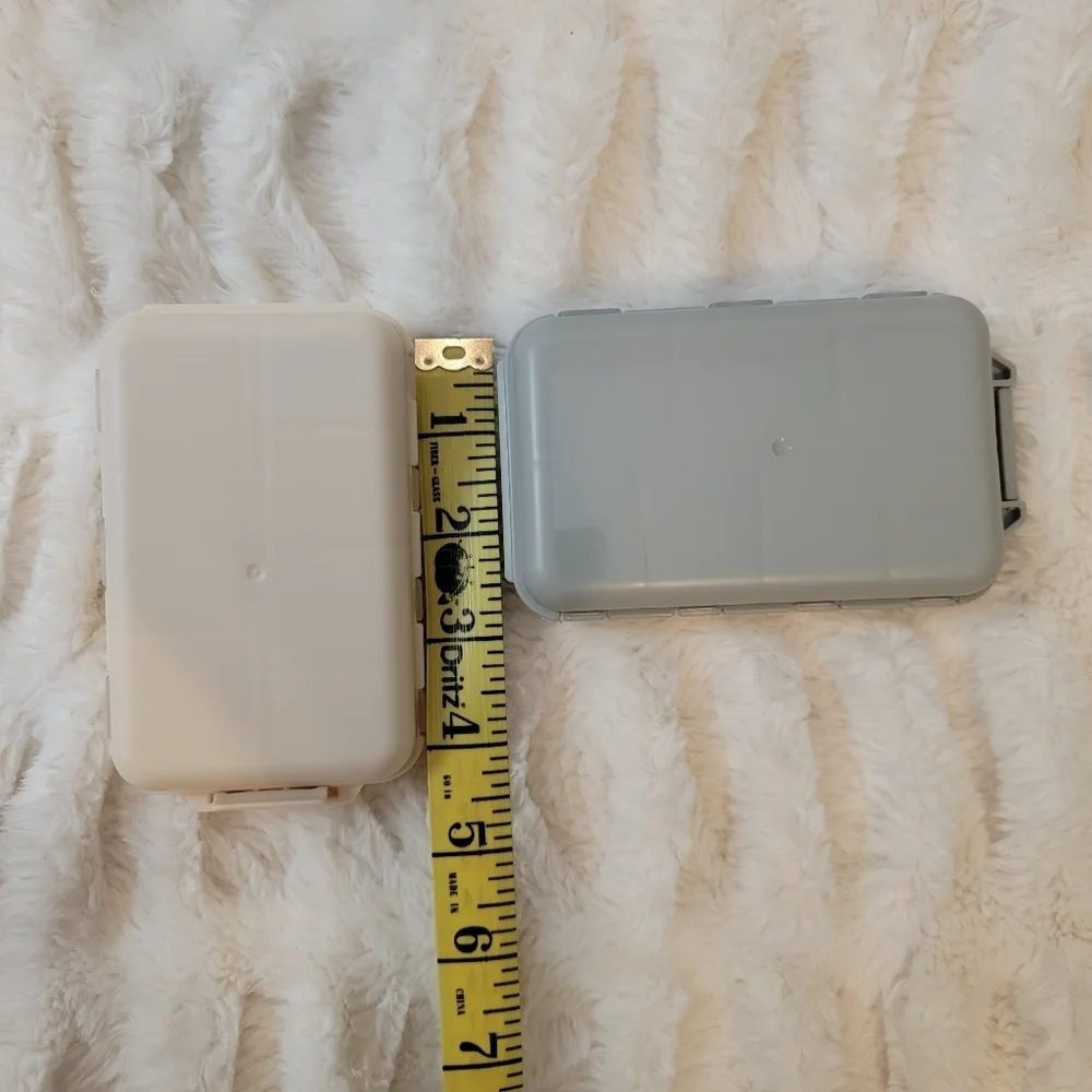 Weekly Pill Organizer with Grey and Cream Compartments NWOT